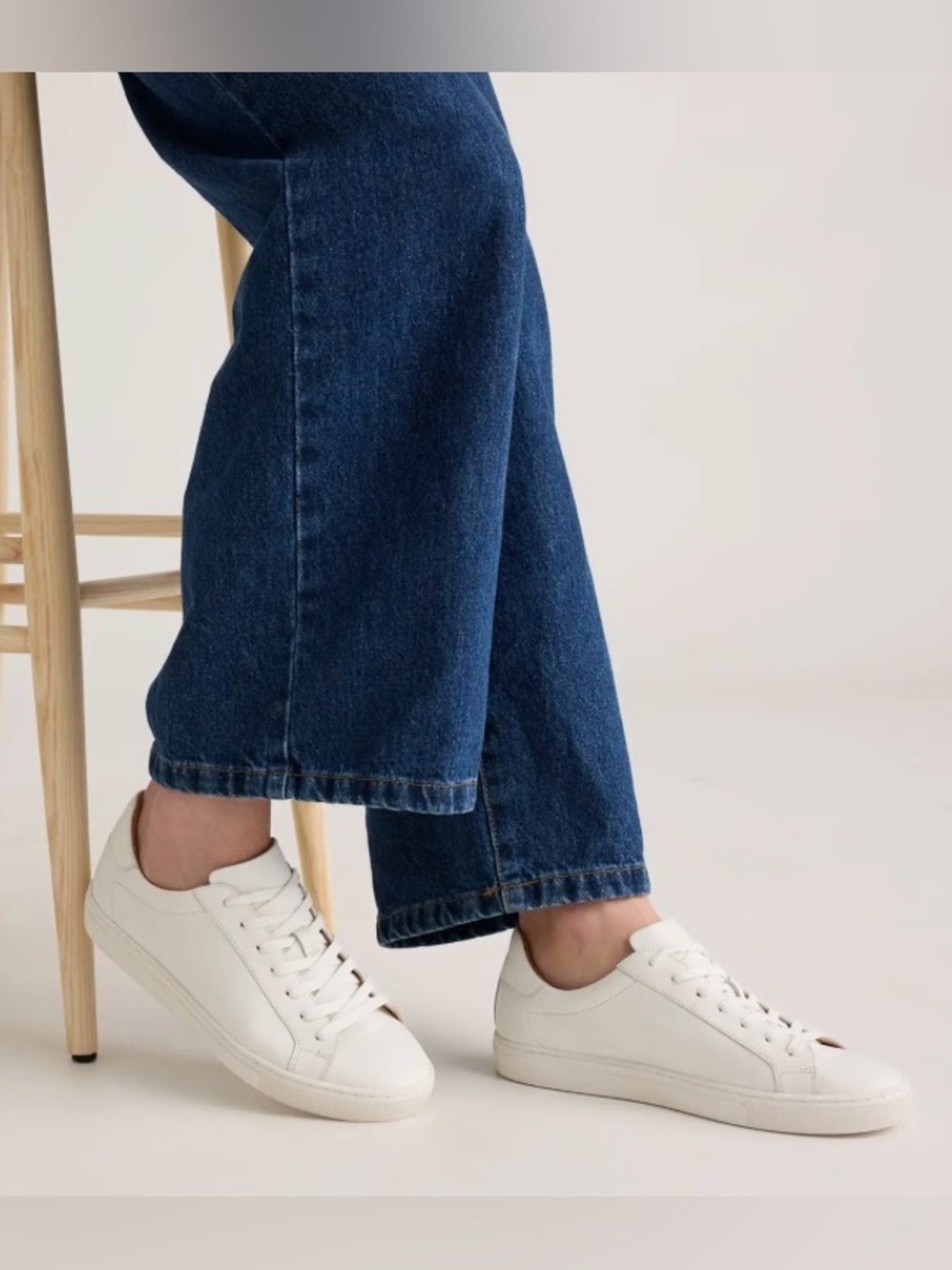 Quince White  8.5 Women's Leather Sneaker